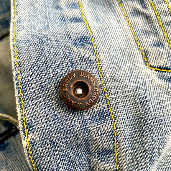 Cropped Denim Jacket Distressed Small by Brody Jeans - Picture 7 of 12
